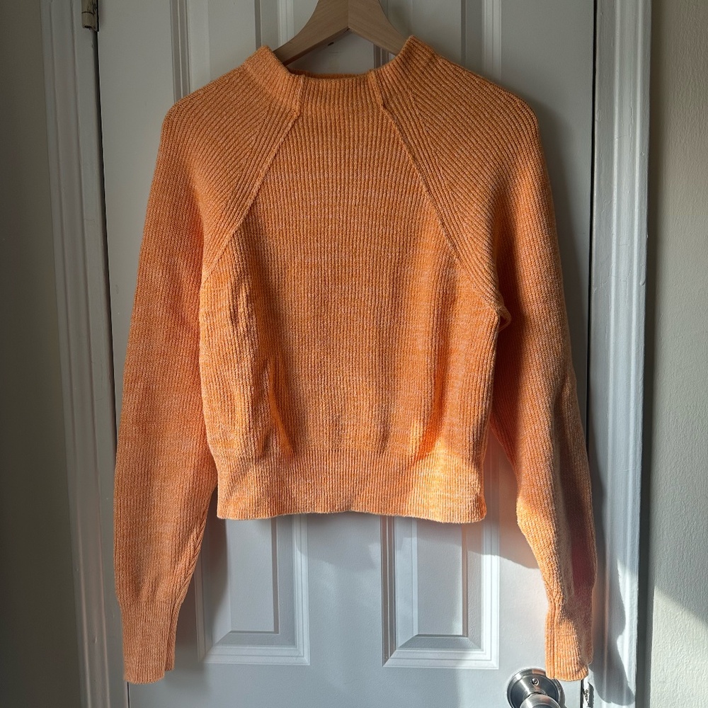 Free People Too Good Ribbed Trim Pullover Sweater - Small